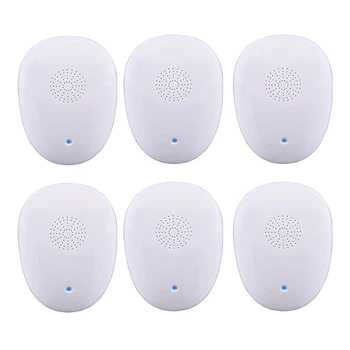 

6 Pcs Ultrasonic Pest Repellent, Suitable for Insects, Mice, Ants, Mosquitoes, Spiders, Rodents, Cockroaches,Etc,US Plug