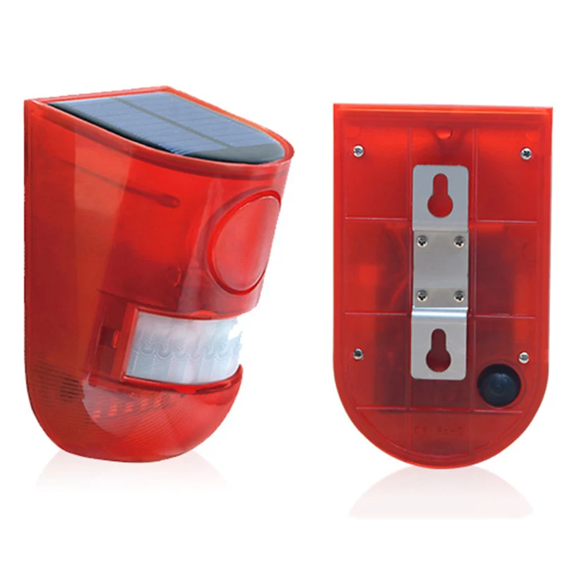 

Solar Sound Light Alarm Lights Motion Detector 110db Alarm Waterproof Security Siren Light JFlyer