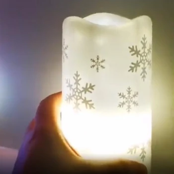 

LED Candle Projection Lamp Indoor Flash Christmas Glowing Light Ornaments Gift Sleeping Light Bedroom Bedside Table Lamp