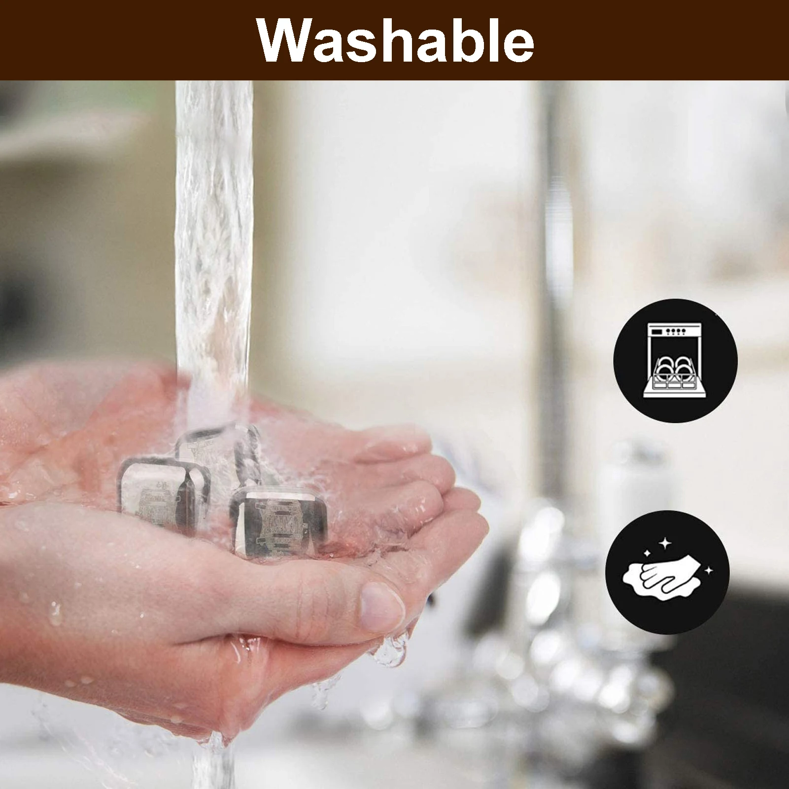 Stainless Steel Whisky Wine Ice Cube Stones Cubes Trays Metal Reusable Chilling Rocks with Tongs Keep Drink Cold and Longer