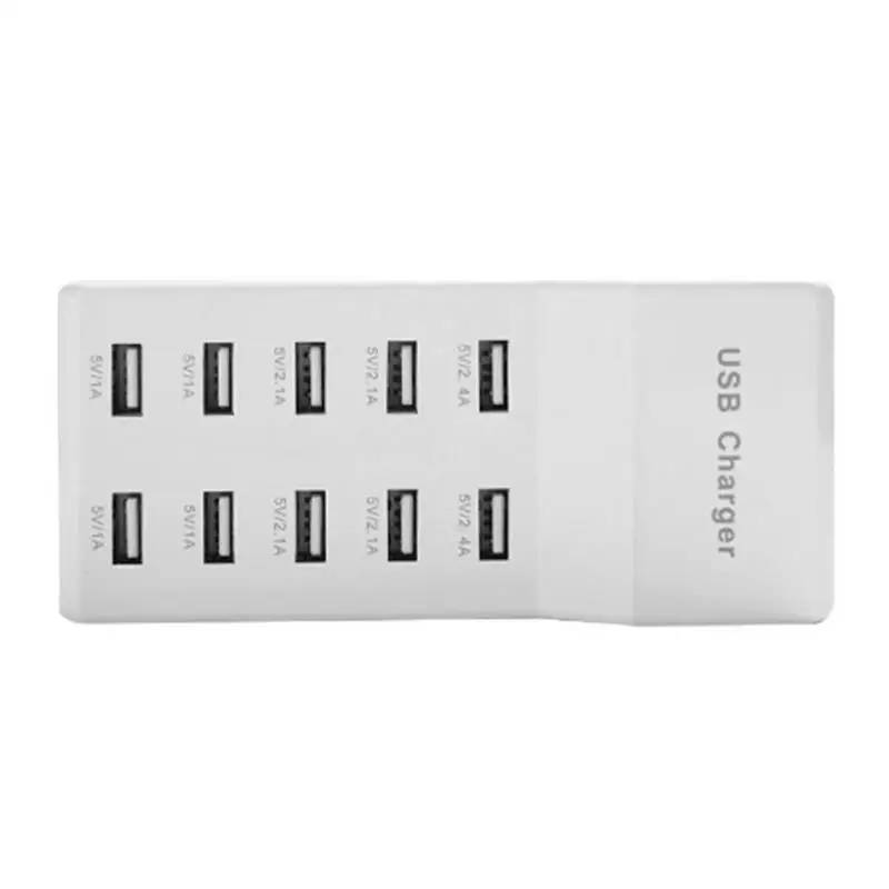 Универсальное 10 портов USB зарядное устройство 2x2. 4A 4x2A 4x1A быстрое зарядное устройство адаптер с европейской вилкой