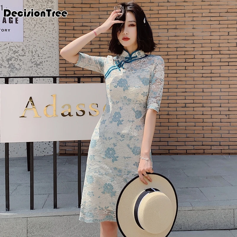 cheongsam винтажное китайское женское элегантное платье шелковое белое с вышивкой короткое qipao вечернее платье cheongsam