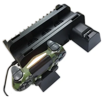 

Vertical Stand DIY Professional Replacement Desk Stable Game Console Durable Easy Installed Dual Controller Charger Cooling Fan