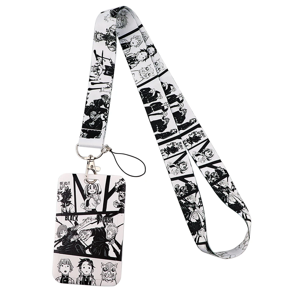 Cb1270 Anime Manga Lanyard Demon Slayer Neck Straps Id Badge Holder Pendant  Keyring Charm Cell Phone Cosplay Keychain Gift - Mobile Phone Straps -  AliExpress