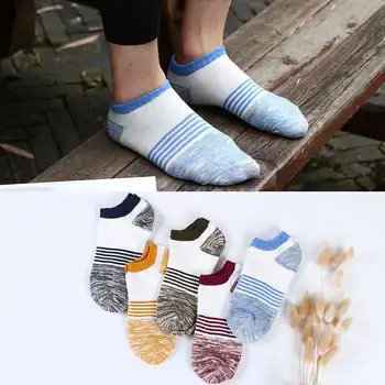 

Socks men's stripes National Style Men's boat socks men's summer cotton short socks cotton socks
