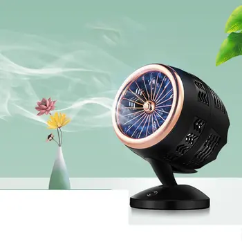 

Portable Mini Table Fan Handheld 2 Speed USB Rotatable Double Leaf Cooler Low Noise Personal Desktop Air Circulator