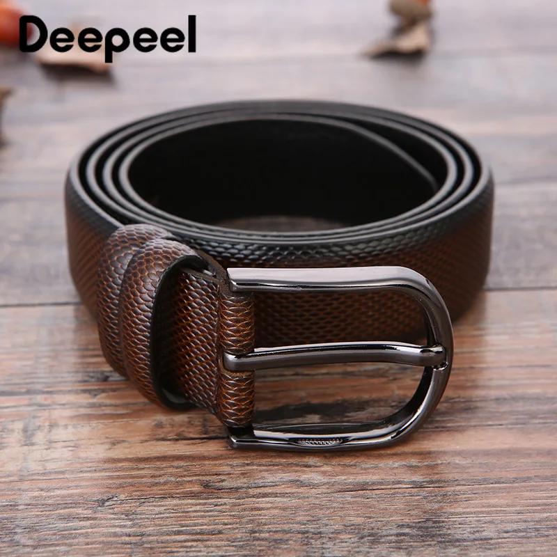 Deepeel 1 шт. 3,5-4,0 см* 105 см-125 см мужской кожаный ремень с пряжкой из змеиной кожи Harajuku роскошный ремень высокого качества Повседневный ремень YK722