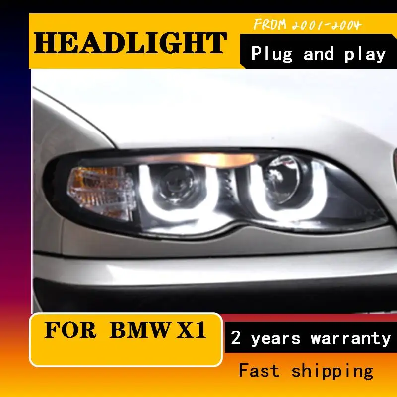 

Car Styling For Bmw E46 318 320 325 330 Headlights 2001-2004 LED Headlight DRL Bi Xenon Lens High Low Beam Parking HID assembly