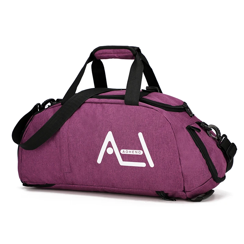 Уличная сумка для фитнеса, нейлоновая спортивная сумка Vrouwen Voor Schoen Reizen Sport Tas Dames Nieuwe Schouder, тренировочная Йога - Цвет: Фиолетовый