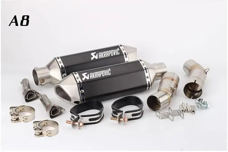 Мотоцикл Модифицированная выхлопная труба akrapovic 848 848EVO выхлопная труба 1098 1198 Модифицированная выхлопная полная секция - Цвет: A8