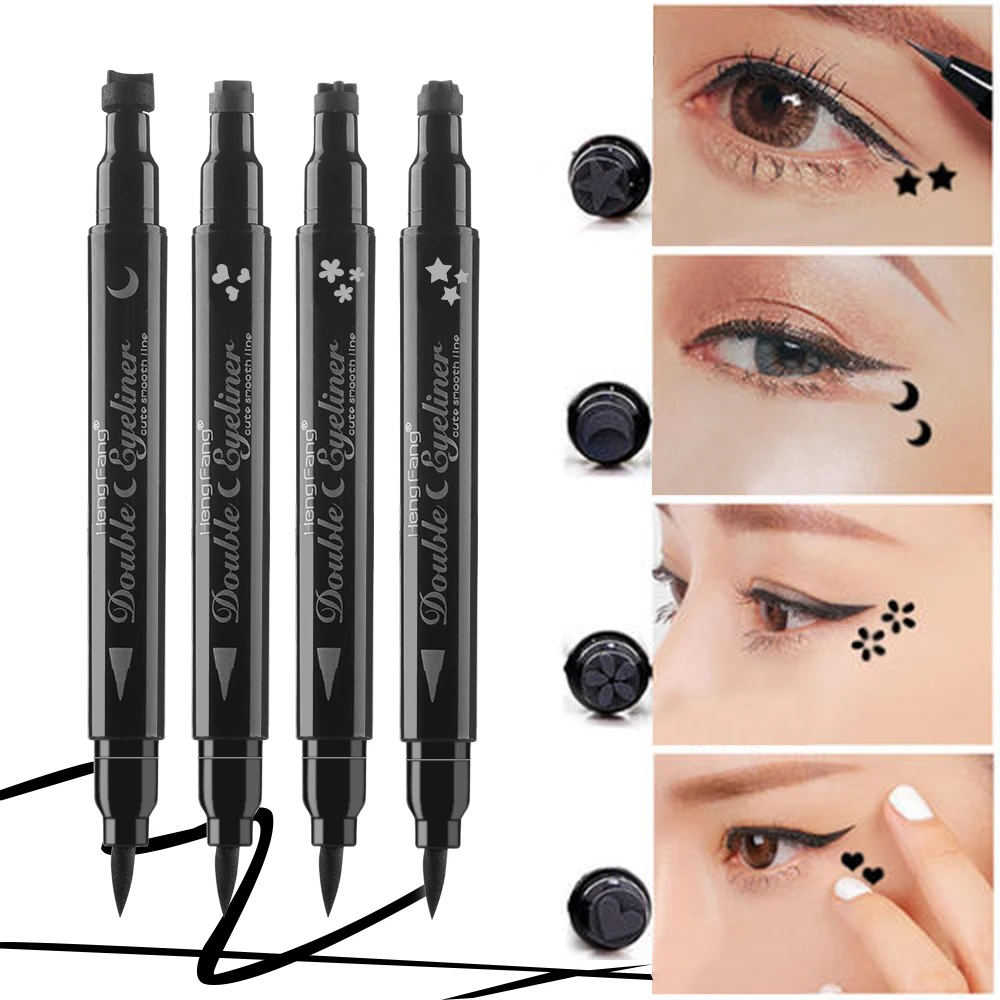 Водонепроницаемый профессиональный карандаш для подводки глаз с двойной головкой с губкой блестящие перламутровые тени для век Матовая подводка для глаз макияж подводка для глаз ручка