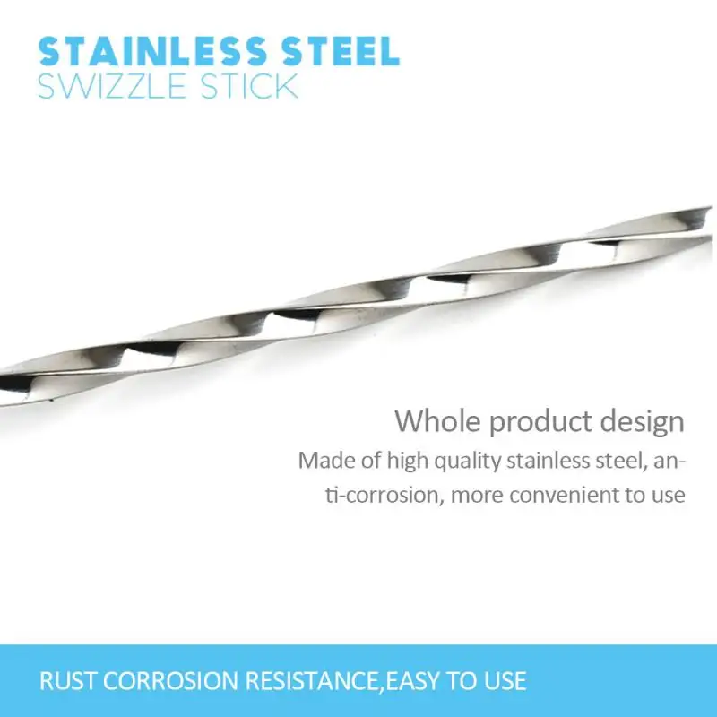 1 Pcs Stainless Steel Mixing Cocktail Spoon Spiral Pattern Bar Teadrop Spoon Stir Bar Tool Bartender Tools