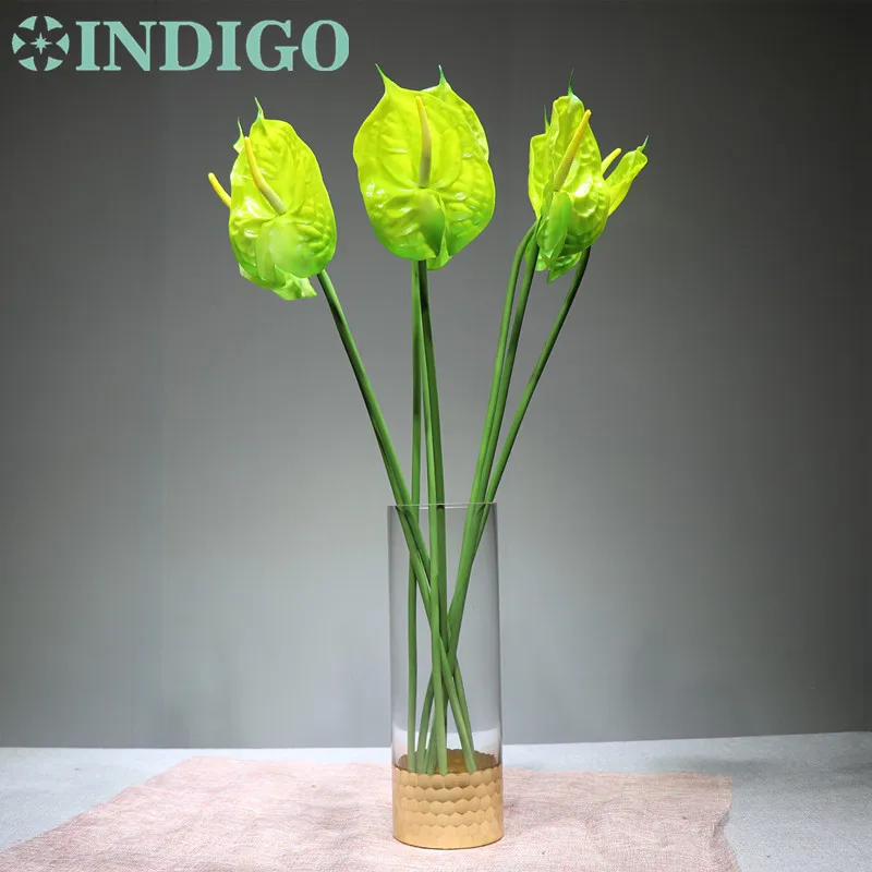 INDIGO-DIY зеленый Дендробиум Орхидея/чайная роза/Калла/антуриум Цветочная композиция Свадебная вечеринка событие