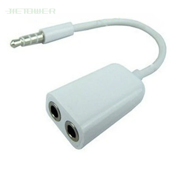 3 5mm Stereo Audio Splitter Cable 1 Male To 2 Dual Female Audio Cable For Earphone Headset Headphone Adapter Jack 1000pcs
