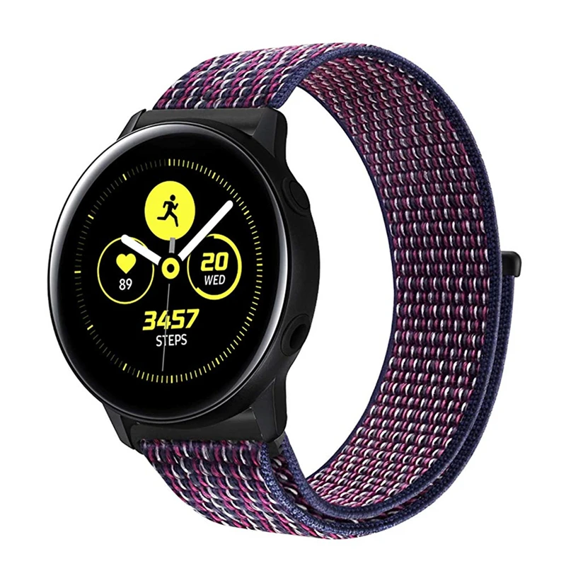 Ремешок для samsung Galaxy Watch Active 2, 44 мм, 40 мм, ремешок Galaxy 42 мм, Классический ремешок S2, быстросъемные часы, нейлоновая петля