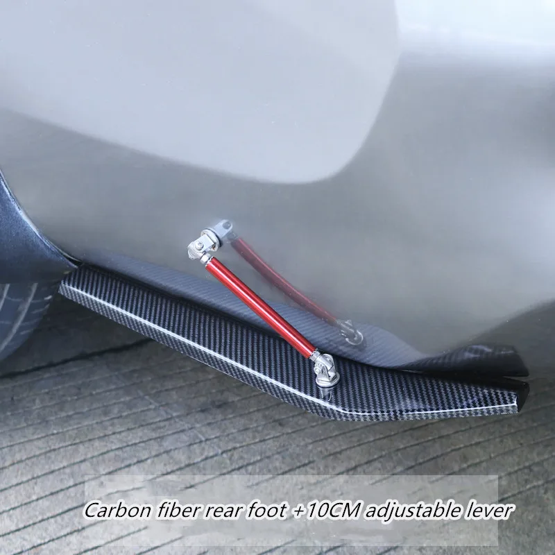 2pcs Universal Car Rear Bumper Lip Spoiler Canards Wrap Angle Scratch Protector Diffusers ABS Car Exterior Parts For Opel Mokka