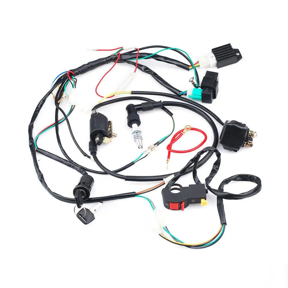 Полный электрика провода жгута катушки CDI набор проводов для 50 70 90 110CC ATV Quad