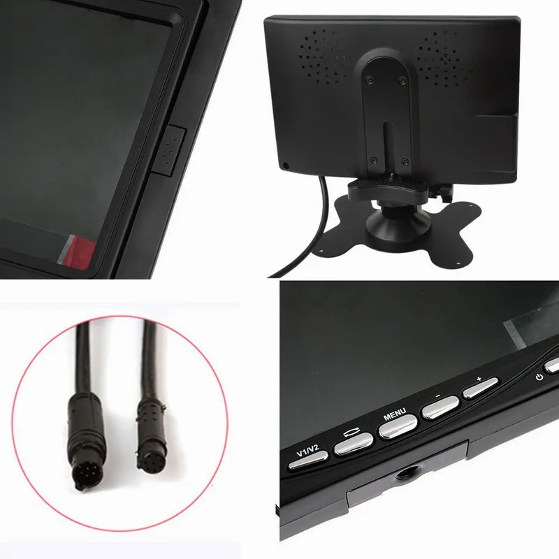 XYCING автомобильные мониторы 7 дюймов HD 800*480 монитор для камеры заднего вида 12 в монитор парковки 2 видео вход автомобильный монитор заднего вида