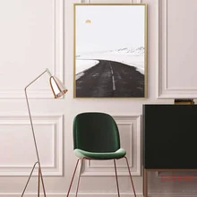 Cheap Winter Road Landscape Wall Painting Minimalist Snow Scenery Canvas Poster Nordic Pictures For Living Room Modern Home Decor