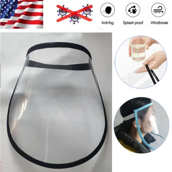 

Clear Safety Face Shield Dust-proof Anti Virus Full Face Mask Shield Clear Flip Up Visor Spray Oil Protection Guard Mask Shield