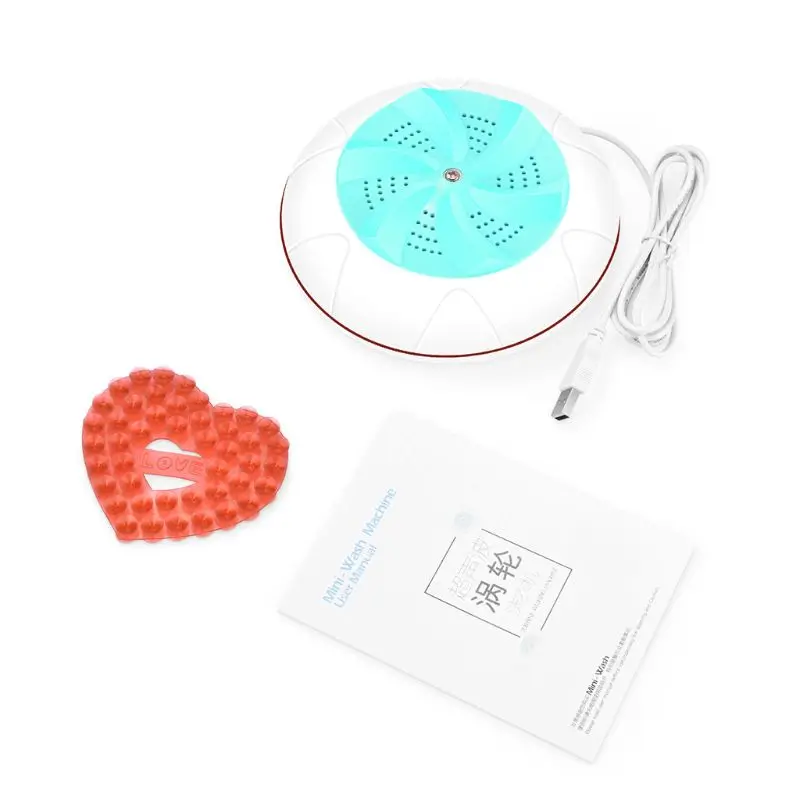 

Mini Portable Ultrasonic Vibration Washing Machine Stains Remover USB Ultrasound Laundry Cleaning Machine Turbine Washer for Tr