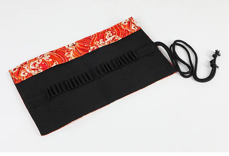 Japanese and wind-printcanvas brush 12 24 36 48 72-well large-capacity volume pen bag sketch color pencil case