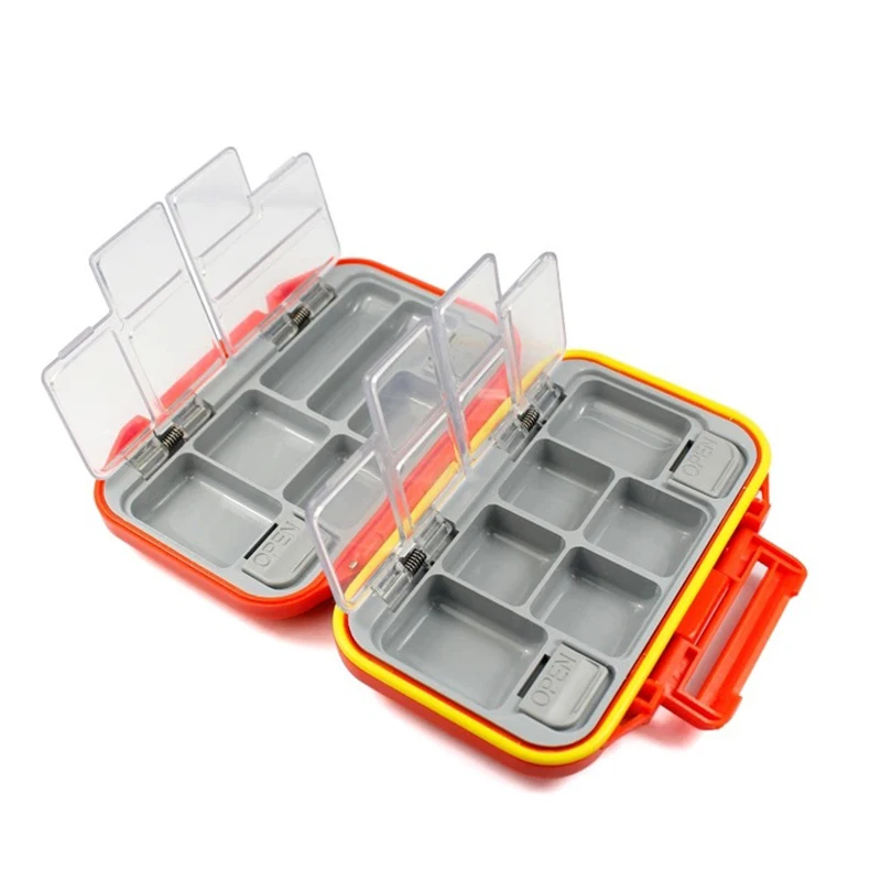 

Fishing Tackle Boxes Double Layer 12 Compartments Fishing Lures Storage Case Fly Fishing Equipment Accessories 11.5X7.8X3.5cm