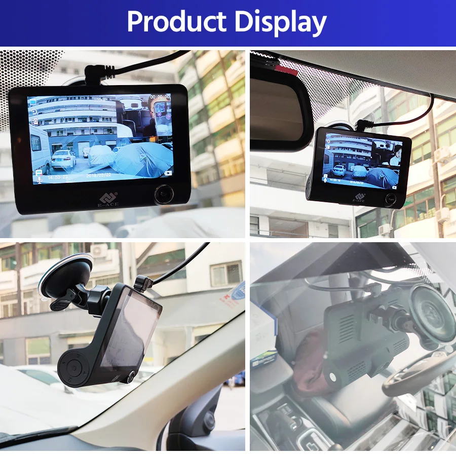 E ACE Dashcam B28 Автомобильные видеорегистраторы 4 дюймов Автомобильная камера FHD 1080P