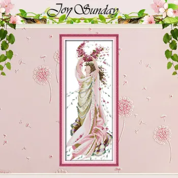 

Rose Fairy Patterns Counted Cross Stitch 11CT 14CT Cross Stitch Sets Wholesale Chinese Cross-stitch Kits Embroidery Needlework