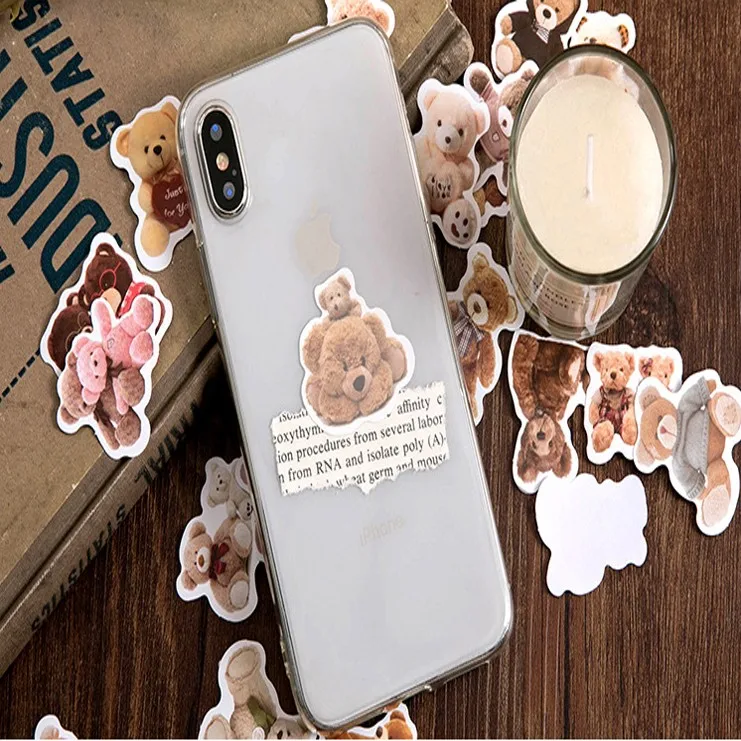 DIY Sealing Sticker Scrapbook Album Cartoon Bear Decoration 46pcs per lot for Children paper stickers adhesive stickers cartoon sticker diy scrapbooking accessories