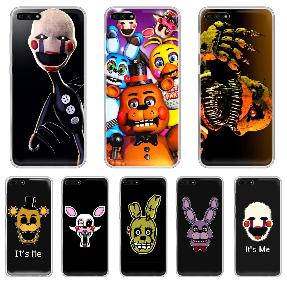 FNAF Horror doll Freddy's game Phone Case hull For HUAWEI honor mate 7A 8S 8X 9 9X 10 20 30 pro lite transparent cover silicone |