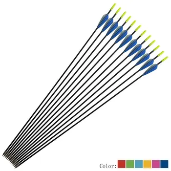 

31-inches Fiberglass Archery Target Arrows Practice Arrow for Recurve Bow 12pcs