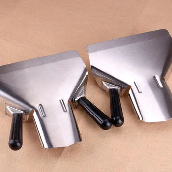 

Chip Scoop Food Shovel French Fries Stainless Steel Kitchen Tools Shovel Fries Burger Packaging Tool Single/Double Handles Grip