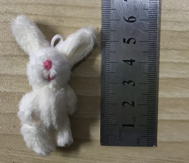 10pc 3 colors Mini Joint Rabbit Pendant Plush Bunny For Key Chain Bouquet Toy ..