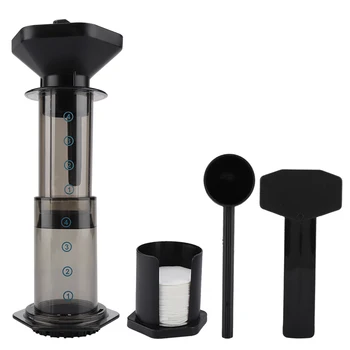 

Portable Reusable Plastic Coffee Filter Strainer Set Espresso Make Powder Measuring Spoon Coffee Filter Tools With Funnel