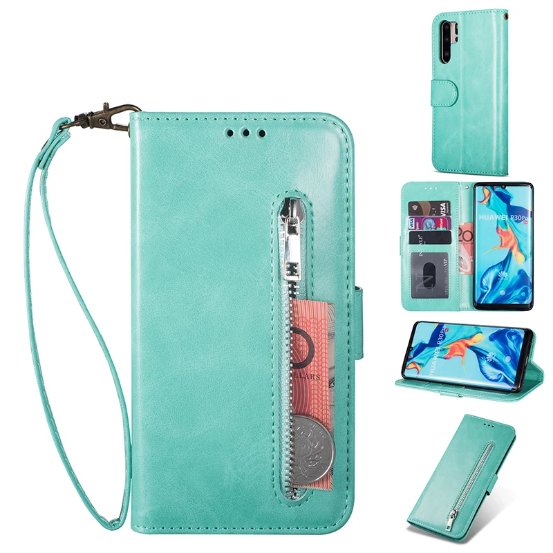 Флип-бумажник на молнии, кожаный чехол для huawei P20 Lite P30 Pro mate 10 20 Lite P Smart Plus Y6 Y7 Prime, флип-чехол с подставкой, Fundas