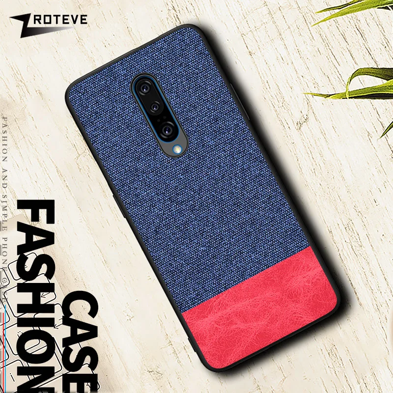 Для OnePlus 7 Pro Чехол ZROTEVE Мягкий ТПУ Край холст задняя крышка матерчатая ткань чехол