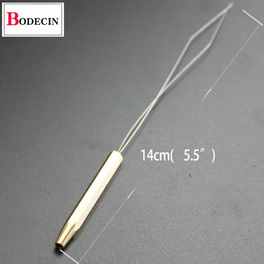 

1PCS Fly Fishing Tying Tool Thread Half Hitch Bug Binding Handle Tools Extra-long Brass Bobbin Threader