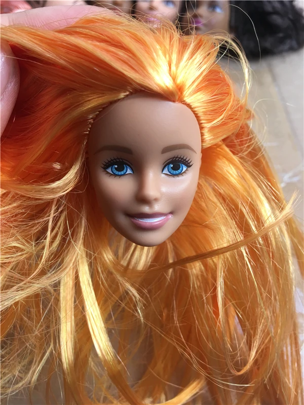 Коллекция выбрать стиль хорошие куклы головы фиолетовые волосы джутовые красные волосы куклы аксессуары девочка DIY туалетный принцесса игрушка куклы головы