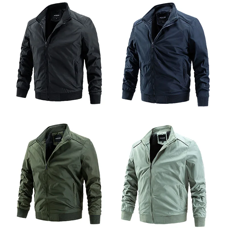 Spring Autumn Jacket Men Casual Windbreaker Coat Men Military Jacket Outdoors Fashion Zipper Bomber Jacket Men Clothing Big Size 3