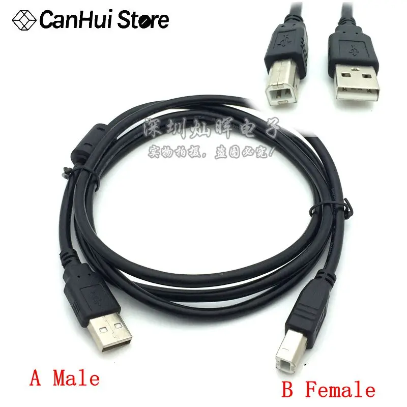 1 шт. USB 2,0 линия передачи данных удлинитель принтер линия 1,5 м/3 м/5 м мужской женский B Мужской квадратный порт micro Android Mini