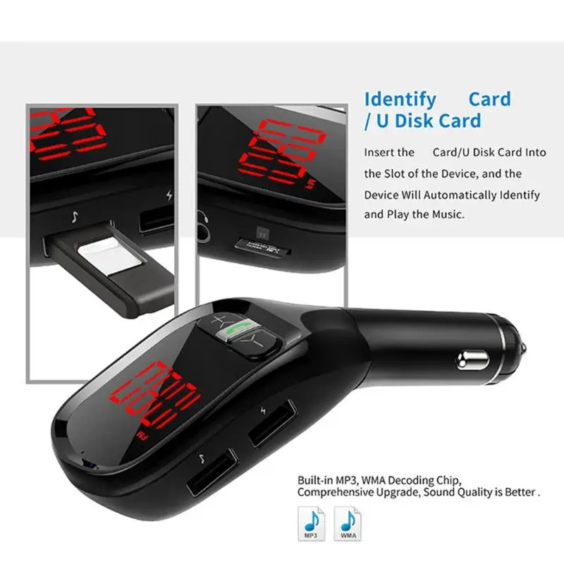 G11S Bluetooth FM передатчик 3.1A USB зарядное устройство для телефона планшета Войдите в соответствующие состояние автоматически универсальная функция