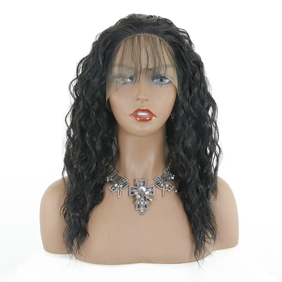 13h4 Chernye Sinteticheskie Kruzhevnye Perednie Pariki Svobodnye Vyushiesya Dlinnye Volosy Ustojchivye K Kleyu S Estestvennoj Liniej Volos Dlya Zhenshin S Volosami Mladenca Aliekspress