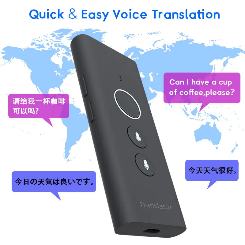 

2019 Online Translator Portable Traductor Muama Enence 40 Languages Voice Travel Two-way Instant Smart Translator Hotspot Device