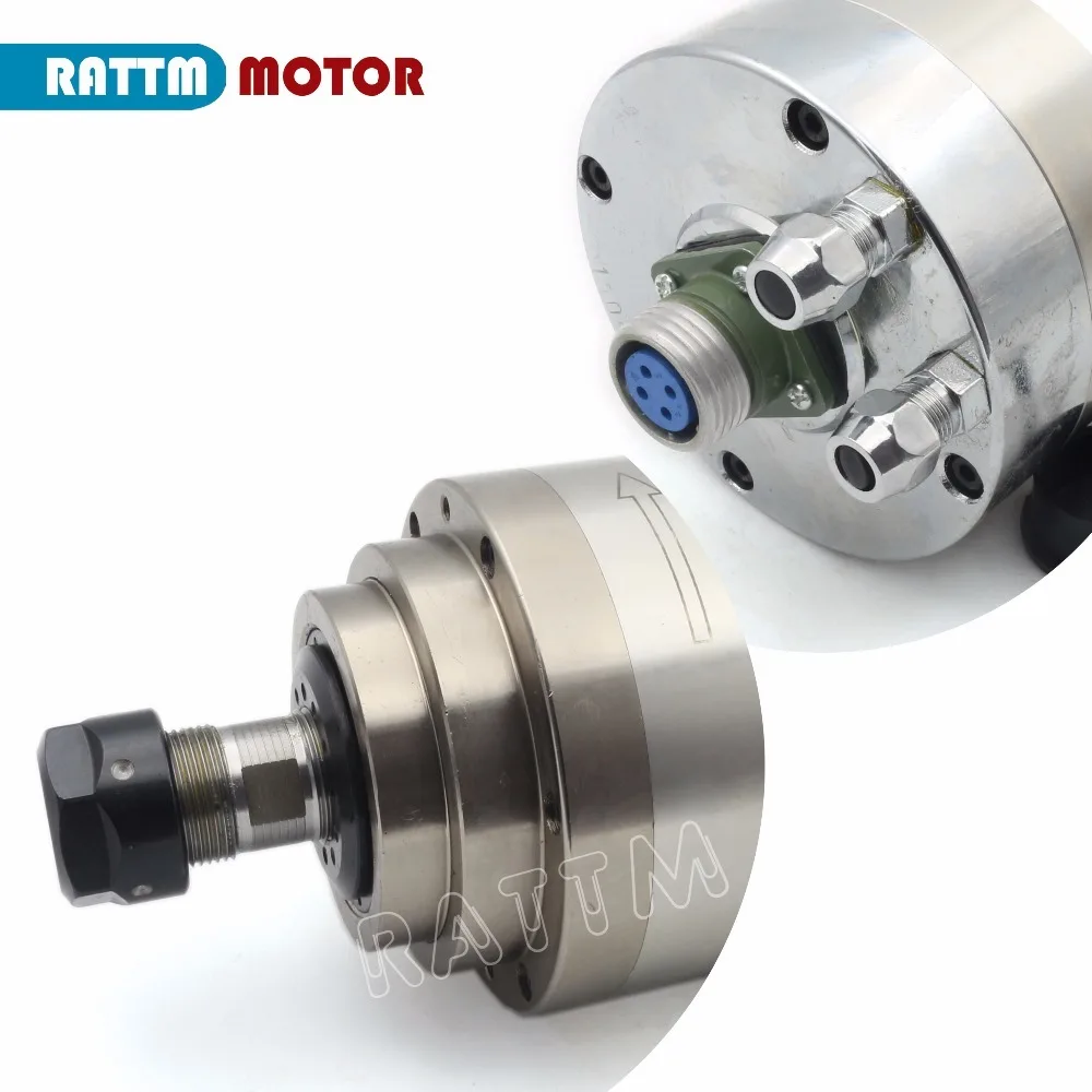 RU корабль 3KW 12A мотор шпинделя с водяным охлаждением CNC ER20 4 подшипники 100x220 мм 220 В 3 фазы для фрезерного станка с ЧПУ гравировальный фрезерный станок