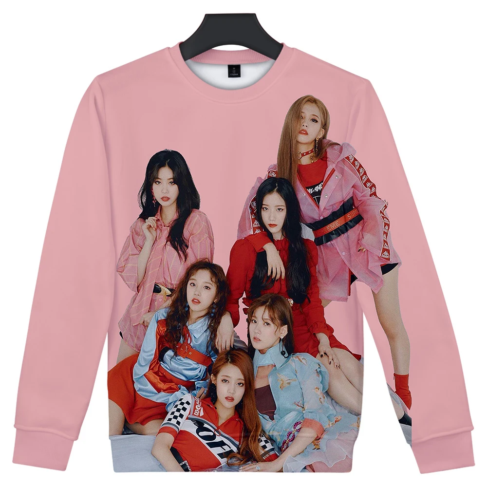 G) I-DLE свитер с круглым воротником в южнокорейском стиле повседневный джемпер унисекс с длинными рукавами для пары, для родителей и детей, для ролевых игр