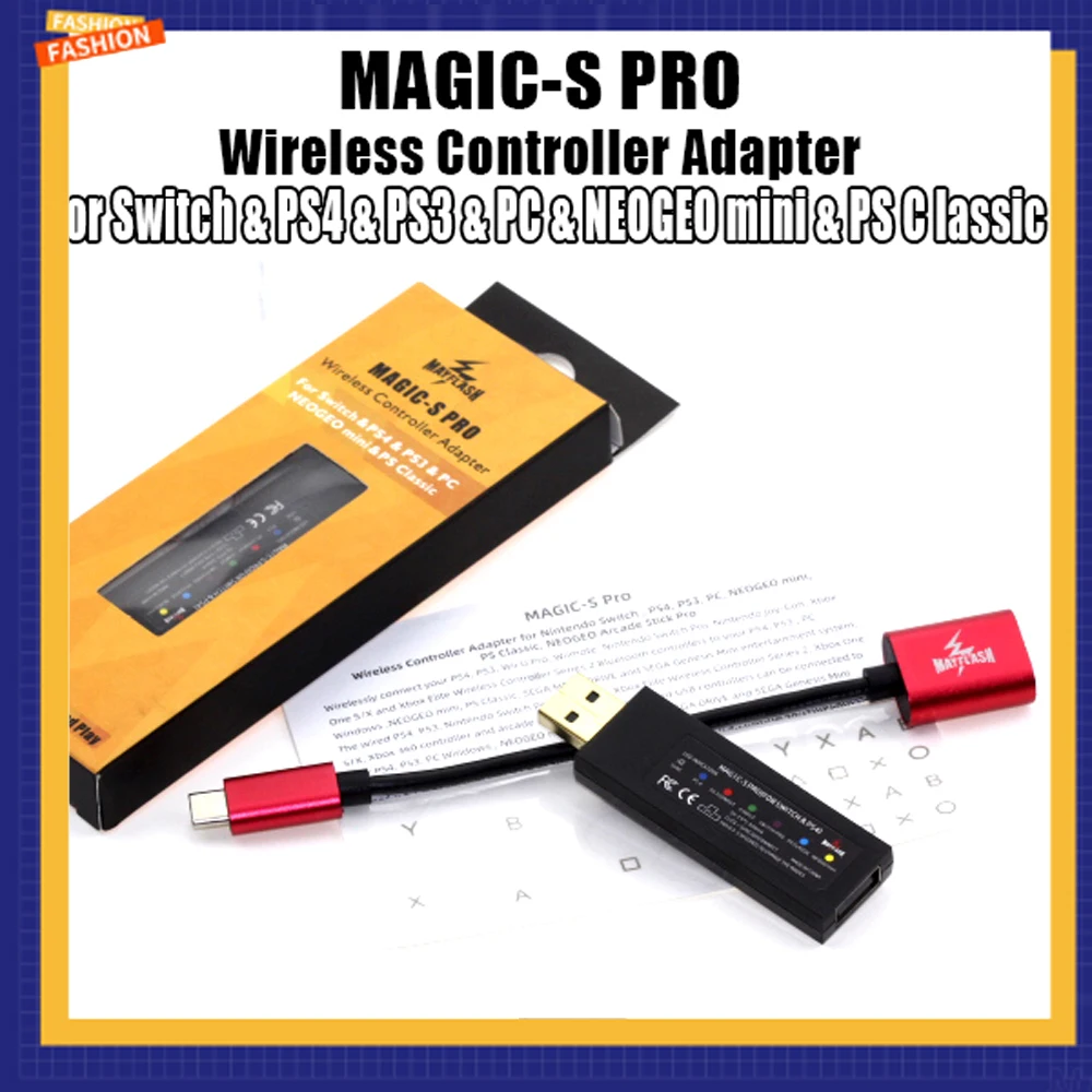 Адаптер беспроводного контроллера MayFlash MAGIC-S PRO для Nintendo Switch/для PS4/для PS3/для NEOGEO
