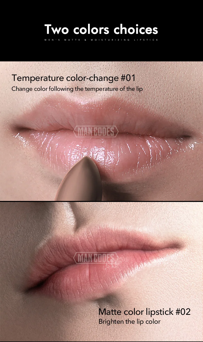 Мужская Матовая водостойкая помада, помада, бальзам для губ, косметика ...