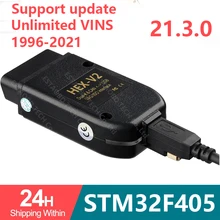2021 Really HEX-V2 VAG COM 21.3 VAGCOM 20.12.0 HEX V2 USB Interface FOR VW AUDI Skoda Seat Unlimited VINs For 1996-2021