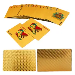 Горячая продажа игральных карт с 24K золотым листом и геометрическим дизайном полная колода покер карты
